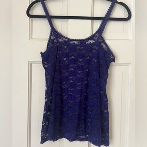 Purple Lace Tank Top